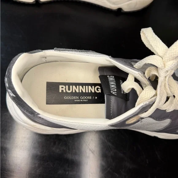 Golden Goose Men's Running Sole Sneakers in Silver, Ebony, Black
